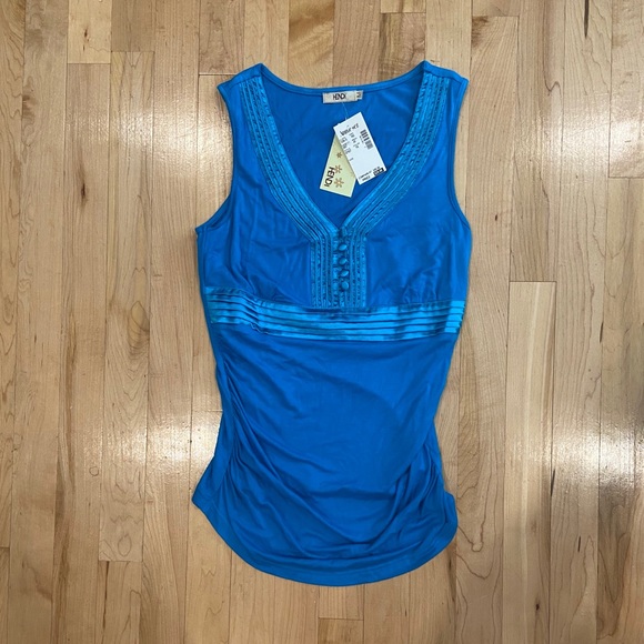 NWT Hendi Thick Strap Tank Top Pink and Blue - M - Picture 6 of 7